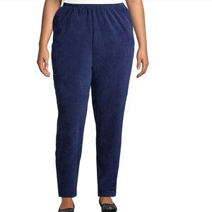 BLUE Women's Plus Size Sport Knit High Rise Corduroy Elastic Waist Pants
